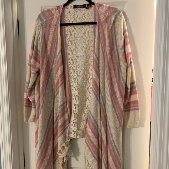 Cardigan w/lace back - Picture 1 of 5